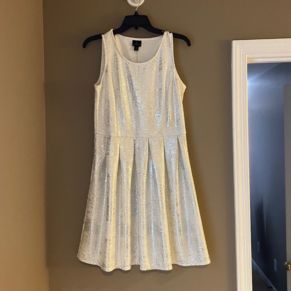 NWT Worthington Dress - Ivory Silver Size 8